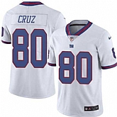 Nike Men & Women & Youth Giants 80 Victor Cruz White Color Rush Limited Jersey,baseball caps,new era cap wholesale,wholesale hats